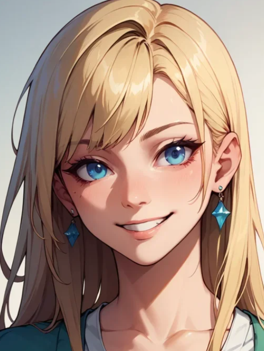 AI anime fantasy heroine blonde