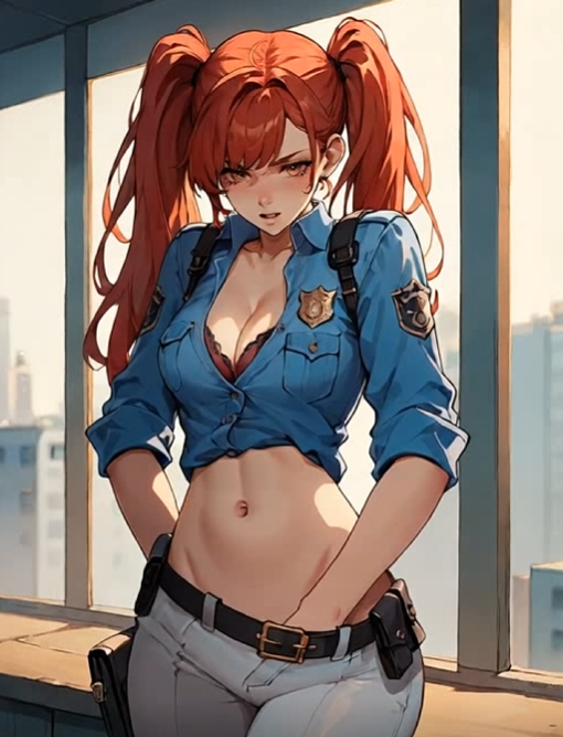 AI anime cyberpunk girl